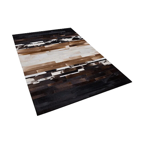 Beliani Tapis en dégradé noir et beige 140 x 200 cm DALYAN