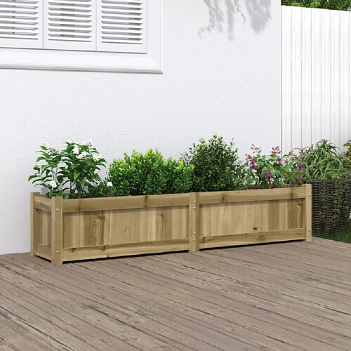 vidaXL Jardinière 150x31x31 cm bois de pin imprégné