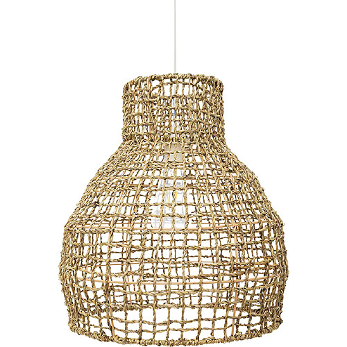 ICONIK INTERIOR Lampe suspendue style boho Bali en rotin naturel - Lan Bois naturel