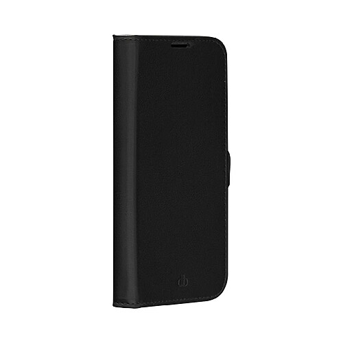 DBRAMANTE1928 Etui Folio pour iPhone 14 Pro en Cuir Vegan Stockholm Certifié GRS Noir