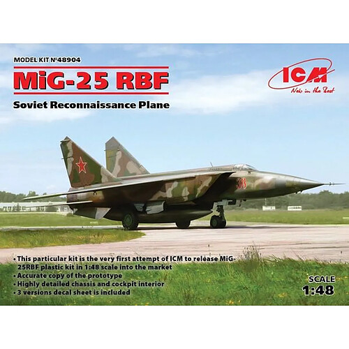 MiG-25 RBF, Soviet Reconnaissance Plane - 1:48e - ICM