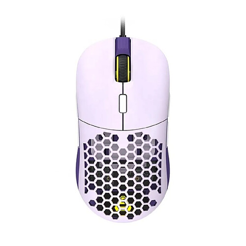 Universal Souris RVB légère, ergonomique, en nid d'abeille, 16 000 dpi, macro programmée, dextérité, jeux/PC de bureau | Mouse (violet)