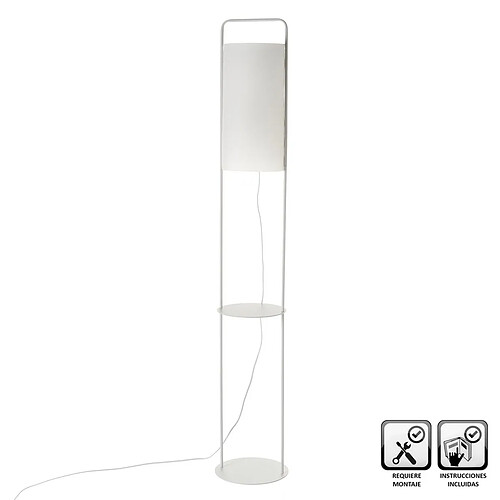 BigBuy Home Lampe de bureau Blanc Métal 60 W 220-240 V 22 x 22 x 150 cm