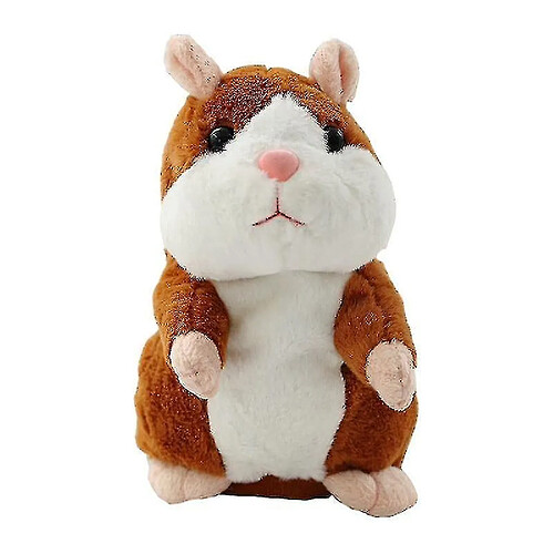 Universal Hamster Spelt Talk Sound Record Répéter Animal en peluche (hamster brun clair)