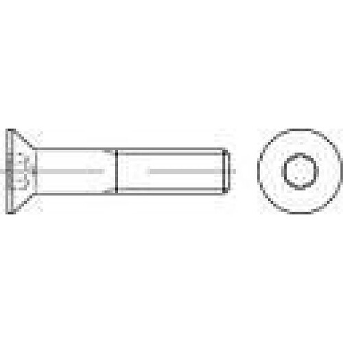 Vis svasate M3 6 mm intérieur 6 pans dIN 7991 ISO 10642 acier inoxydable 100 pièces. TOOLCRAFT 401628