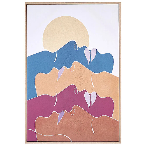 Beliani Imprimé sur toile FASANO Rectangulaire 63 x 93 cm Abstrait Multicolore