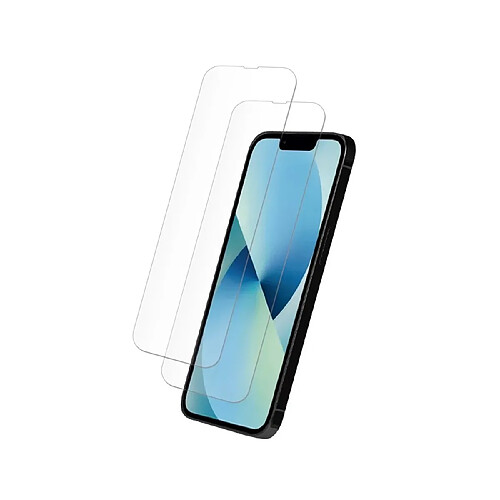 My Way Myway Pack 2 Verre Trempé pour iPhone 14/13 PRO/13 Plat Anti-rayures Transparent