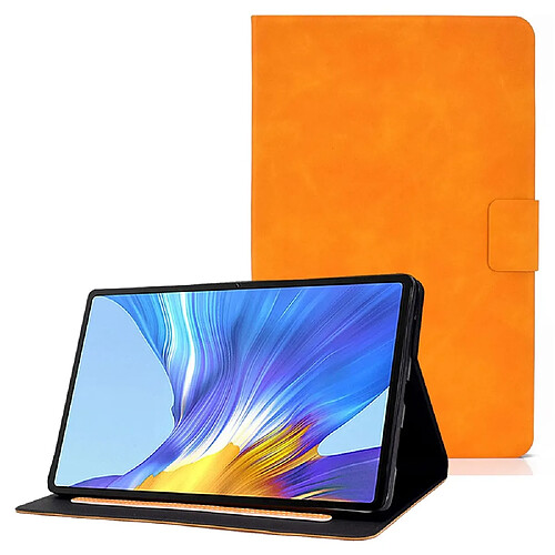 Etui en PU magnétique avec support et porte-carte pour votre Huawei MatePad 10.4 (2020)/(2022)/Honor V6 - orange