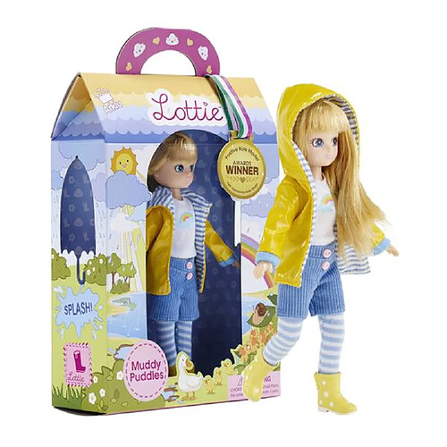 Bigjigs Toys Poupee Lottie Muddy Puddles and Superhero Clothes