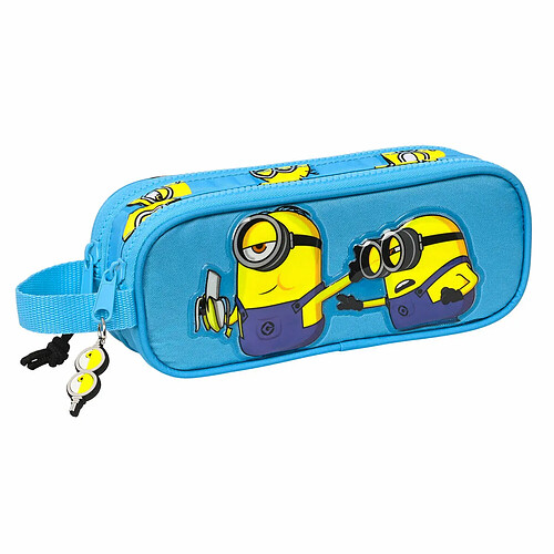 Minions Trousse Fourre-Tout Double Bleu (21 x 8 x 6 cm)