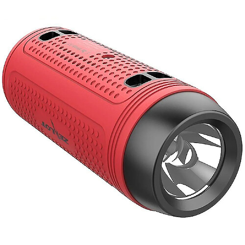 Universal YH-Multifonctionnel Bluetooth en haut-parleur avec une alimentation mobile radio de la lampe de poche Petite haut-parleur portable IPX5 Bluetooth 5.0 (rouge)