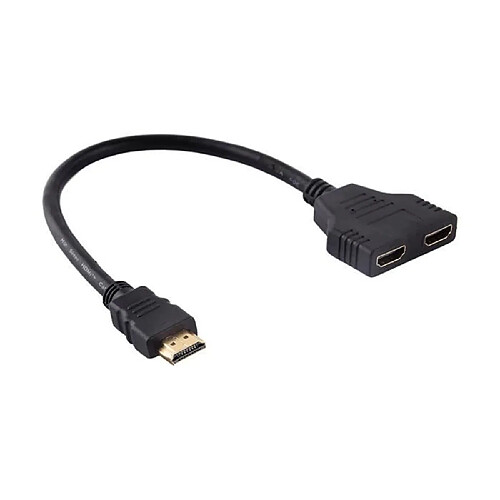 YOSOO Câble répartiteur HDMI mâle vers double HDMI femelle Câble adaptateur séparateur 1080P HDMI mâle vers double HDMI