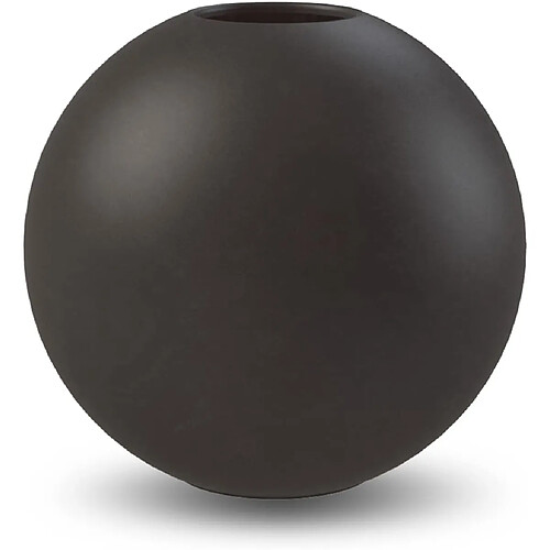 Cooee Design Vase Boule en céramique, Noir, 20 cm