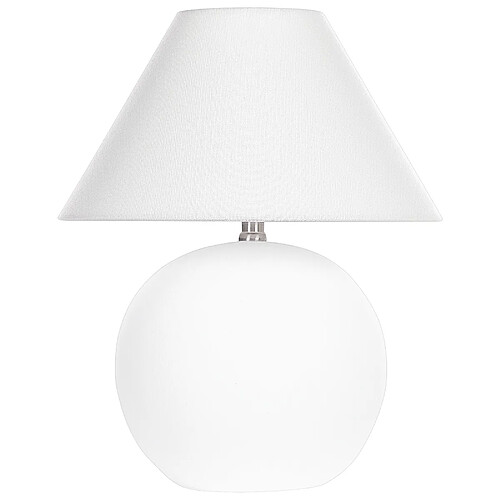 Beliani Lampe à poser en céramique blanche LIMIA