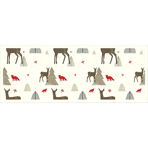 Alter Chemin de cuisine, 100% Made in Italy, Tapis antitache avec impression numérique, Tapis antidérapant et lavable, Nordic - Modèle Chaim, 140x52 cm