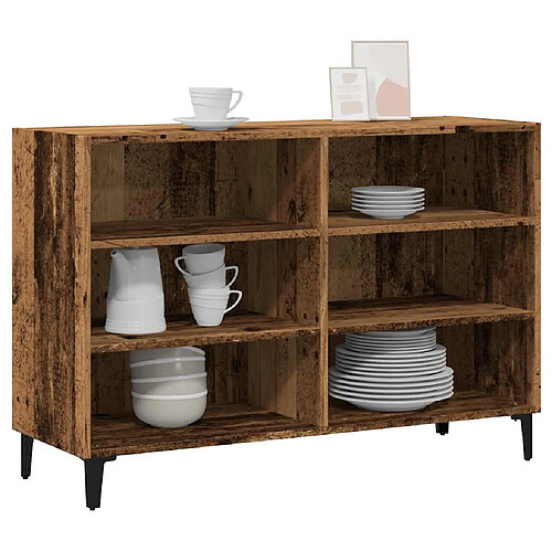 vidaXL Buffet vieux bois 103,5x35x70 cm bois d'ingénierie