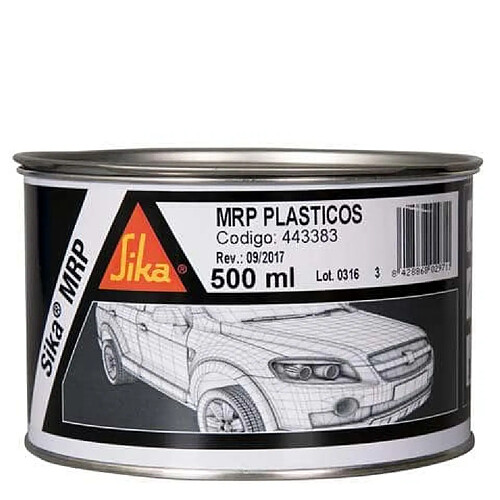 Mastic pour réparation des plastiques - SIKA MRP Plastic - Gris - 500ml