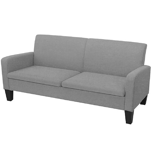 Maison Chic Ensemble de canapés 2 pcs, Canapé droit Sofa pour Salon Tissu Gris clair -GKD186487