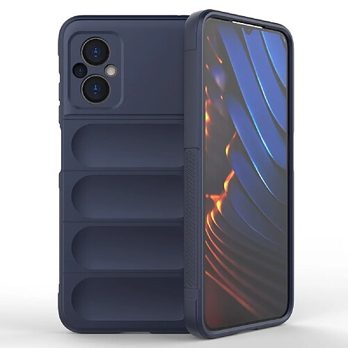 Coque en TPU anti-rayures pour votre Xiaomi Poco M4 5G/4G - bleu foncé