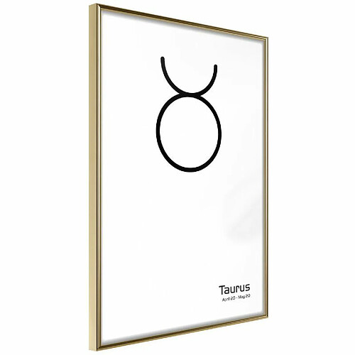 Paris Prix Affiche Murale Encadrée Zodiac Taurus II 40 x 60 cm Or