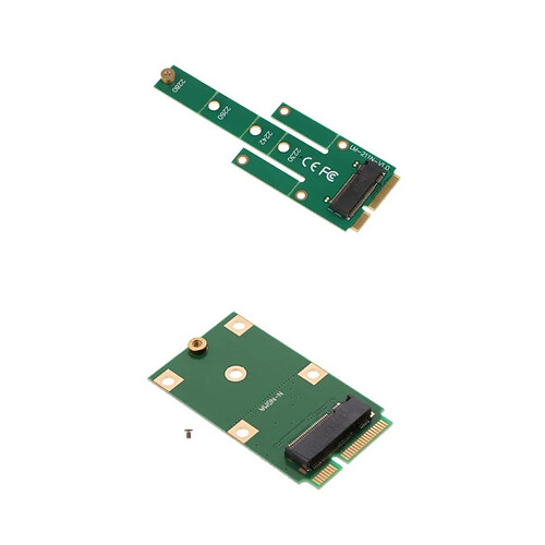 Carte MSATA PCIe Vers NGFF M.2 B Adaptateur SATA + M.2 2242 (NGFF)