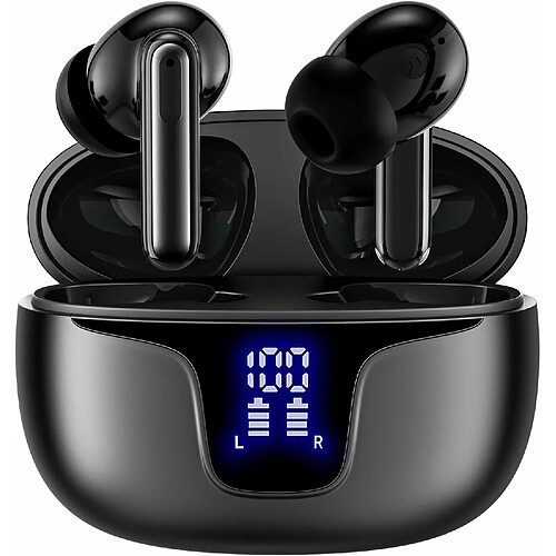 Casque Bluetooth sans fil YUANFU-XY-19 (avec microphone, adapté aux téléphones mobiles iOS et Android, ordinateurs - noir)