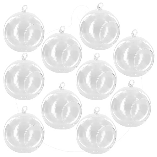 10pcs 10cm Boule Fleurs En Verre Suspendus Plante Vase Hydroponique Terrarium Décor