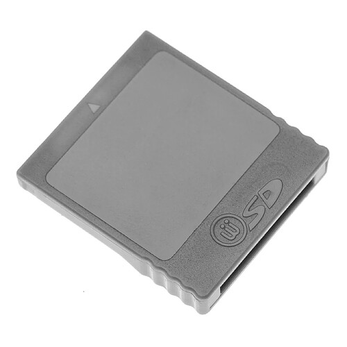 vhbw Adaptateur de carte SD compatible avec Nintendo GameCube, Wii - convertisseur carte mémoire SD, gris