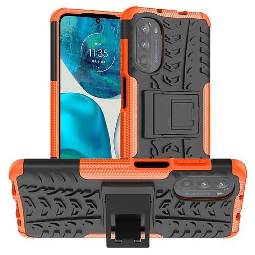 Htdmobiles Coque pour Motorola Moto G52 4G / G82 5G - housse etui rigide anti choc + film ecran - ORANGE