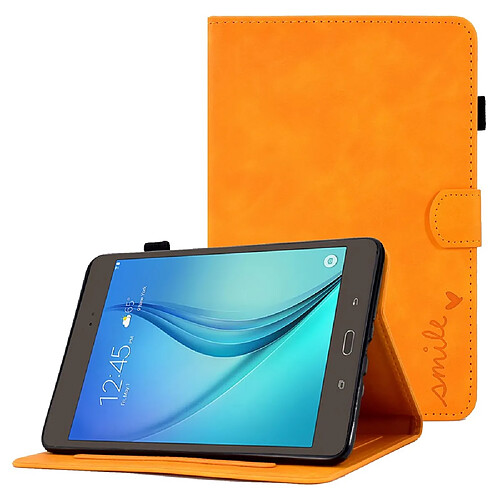 Etui en PU avec support et porte-cartes pour votre Samsung Galaxy Tab A 8.0 SM-T350 (2015) - kaki