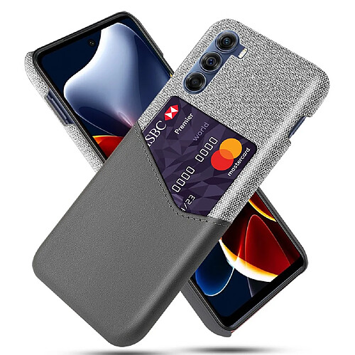 Coque en TPU antichoc avec porte-carte gris pour votre Motorola Edge S30