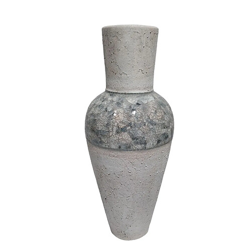 Vase de sol Romimex Blanc Gris Terre cuite 32 x 80 x 32 cm