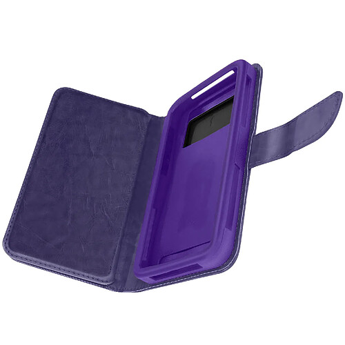 Avizar Etui Smartphone 5,5 à 6,0'' Portefeuille Mutirangements Caméra Slide violet