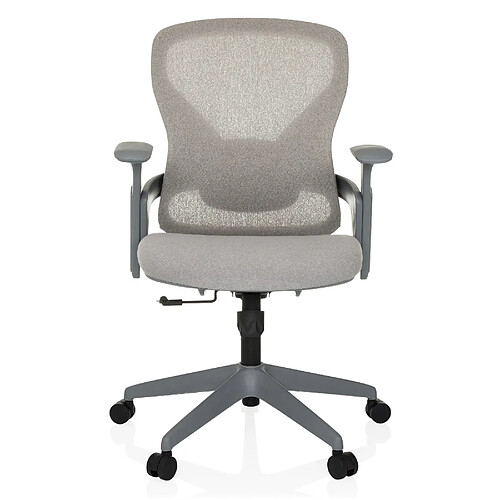 Chaise de bureau / chaise pivotante NOWUM tissu gris foncé hjh OFFICE