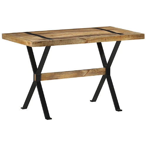 vidaXL Table à manger 120x60x76 cm bois de manguier brut