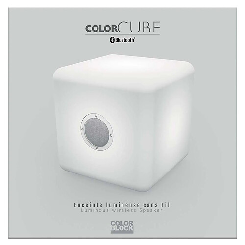 Bigben Interactive - Enceinte Outdoor lumineuse sans fils taille : 40x40x40 Cm