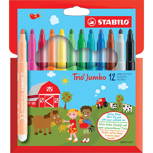 STABILO Feutre Trio Jumbo, étui en carton de 12 ()