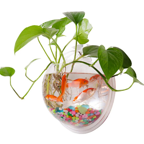 Universal Bol de poisson acrylique 3D pour aquarium pour animaux de compagnie aquatiques Batta Fish Golden Fish Factory Transparent Suspension Tank Home Decoration | Aquarium Tank