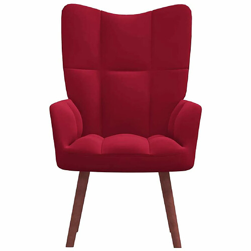 Maison Chic Chaise de relaxation | Fauteuil relax Rouge bordeaux Velours -GKD65480