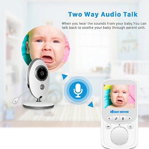 Universal Bébé moniteur radio baby-sitter musique interphone infrarouge 24 heures portable bébé caméra baby-ball interphone baby-sitter sans fil écran LCD audio vidéo