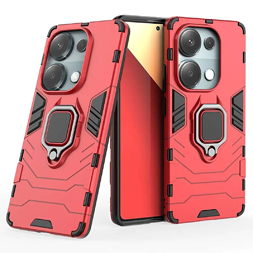 Htdmobiles Coque pour Xiaomi Redmi Note 13 Pro 4G / Poco M6 Pro 4G - housse etui rigide anti choc + verre trempe - ROUGE