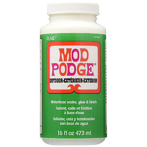 Plaid:Craft Mod Podge extérieur 16 oz Découpage, multicolore