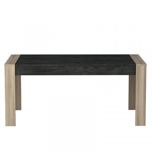 Dansmamaison Table de repas 170 cm Chêne/Gris foncé - DANIEL