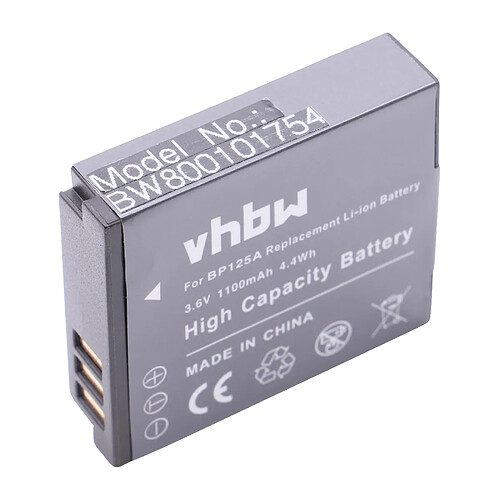 vhbw Li-Ion batterie 1100mAh (3.6V) pour appareil numérique camescope Samsung HMX-M20, HMX-Q10, HMX-Q100, HMX-Q100BN, HMX-Q100BP, HMX-Q100TN