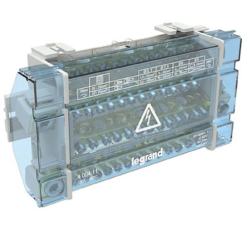 répartiteur modulaire - 4 pôles - 160a - 10 modules - legrand 400411