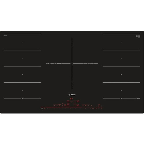 Bosch PXV901DV1E Table de Cuisson 11100W 240V Câble Électrique 5 Zones Détection Automatique Verre et Céramique Noir