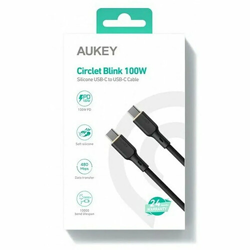 Câble USB-C Aukey CB-SCC102 Noir 1,8 m