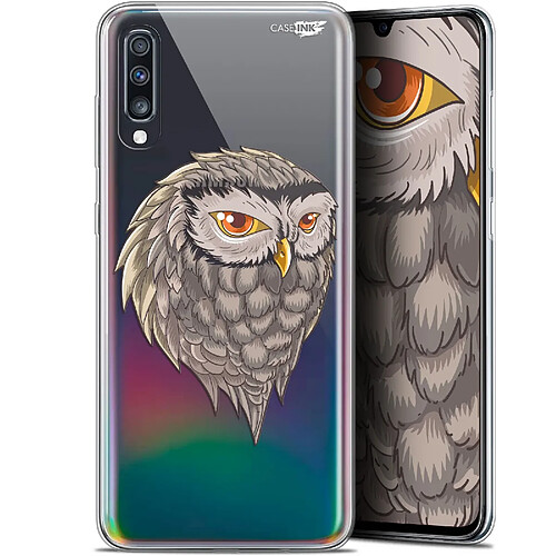 Caseink Coque arrière Samsung Galaxy A70 (6.7 ) Gel HD [ Nouvelle Collection - Souple - Antichoc - Imprimé en France] Hibou Draw