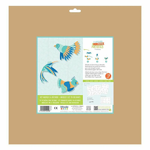 Artemio Kit de mobiles à décorer pour enfants - Oiseaux colibris