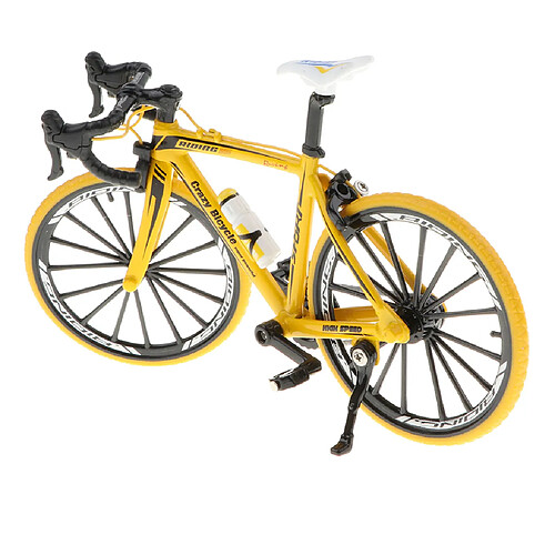 Échelle 1:10 en alliage moulé sous pression modèle de vélo artisanat vélo jouet jaune2